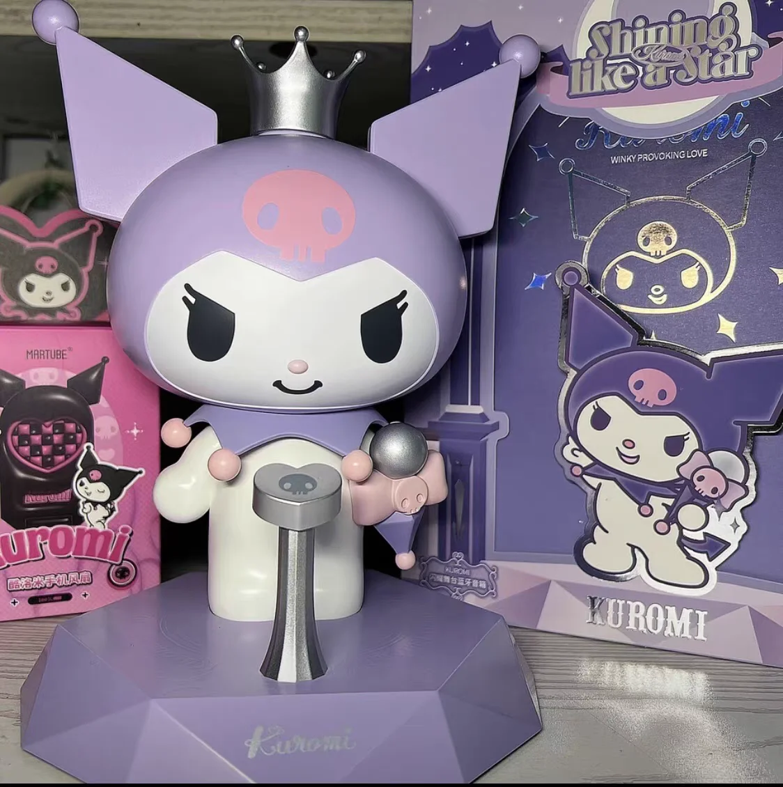 

Sanrio Kuromi Bluetooth Speaker Stage Star Speaker Cartoon Anime Speaker Toys Children Christmas Gifts Desktop Decoration