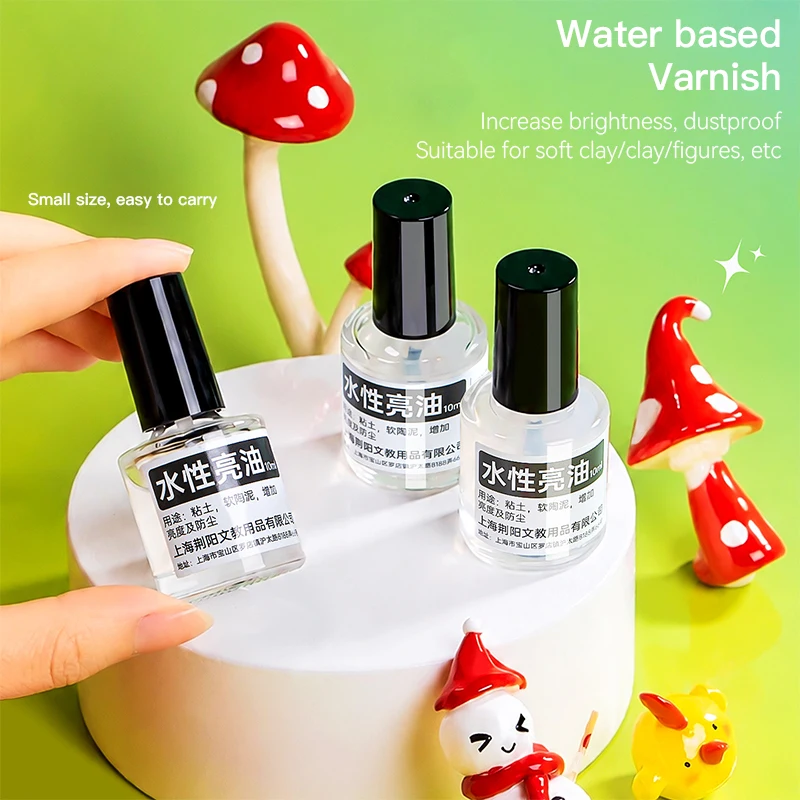 10ml Clay Varnish 1/10 Pcs Water-Based Oil Finish Coating Quick Drying Sealant Craft Tool Waterproof Protective Paint Pigment