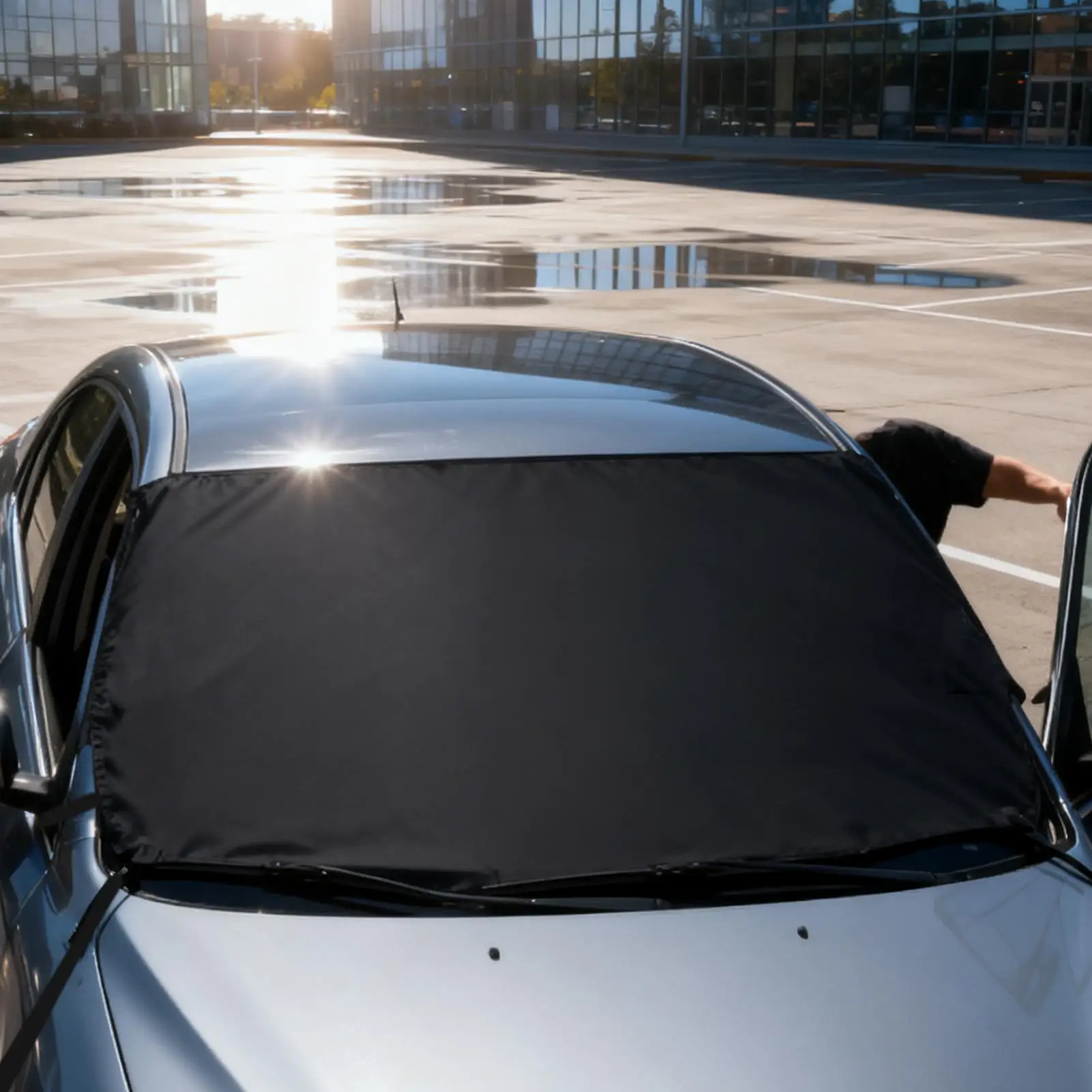 

Windshield Snow Cover Windscreen Oxford Cloth Ice Cover Thickened Windshield Sunshade For Commuting Winter Outdoor Truck Vehicle