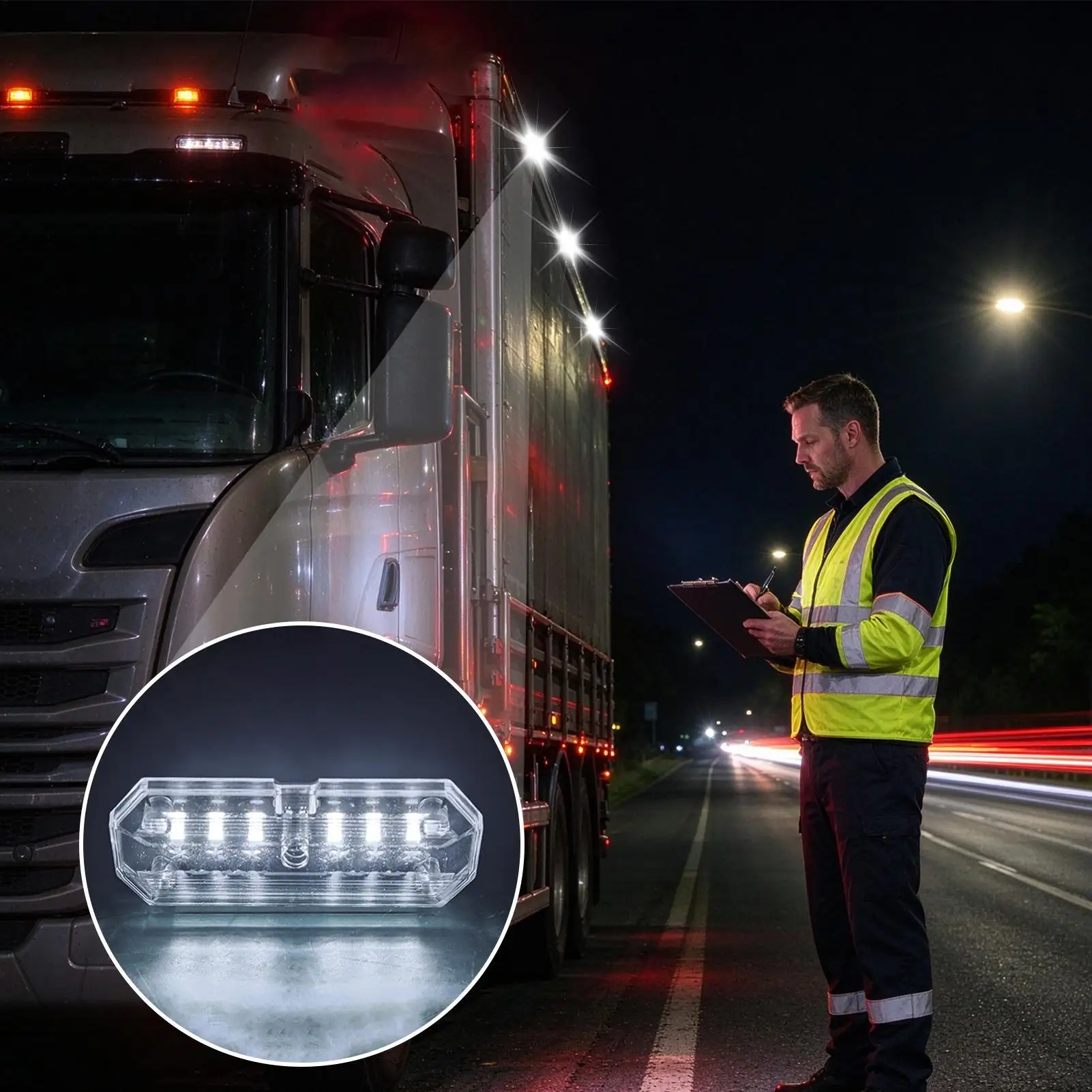 Trailer Side Marker Lights Solar Vibration Sensor Indicator Lamp Waterproof Marker Lights For Trucks For RV Camper Bus Tractor
