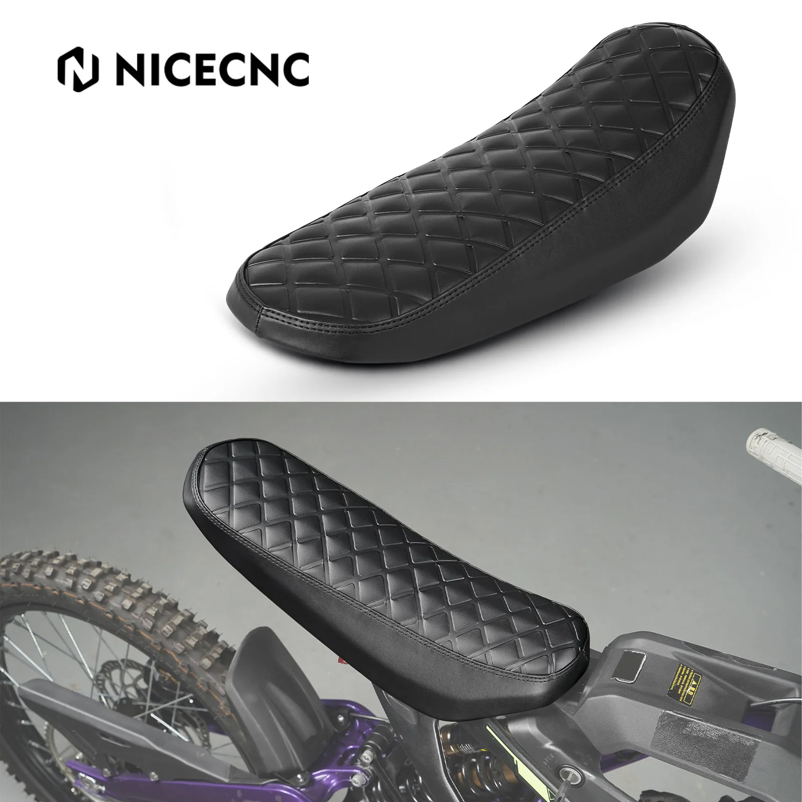 NICECNC For Surron Light Bee X Seat Cushion For Sur-Ron Light Bee S L1E Surron Seat Soft PU Leather Waterproof Shock Absorption