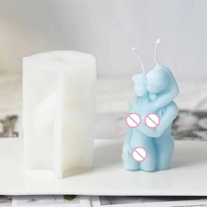 

R66A Boys and Girls Humanoid Mold Statue Plaster Resin Decorations DIY Epoxy Resin Silicone Mould