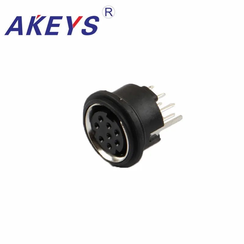 5PCS MDC-8-04 Circular Keyboard Plug S Terminal 10 Foot 8-Pin 8-core DIN socket female