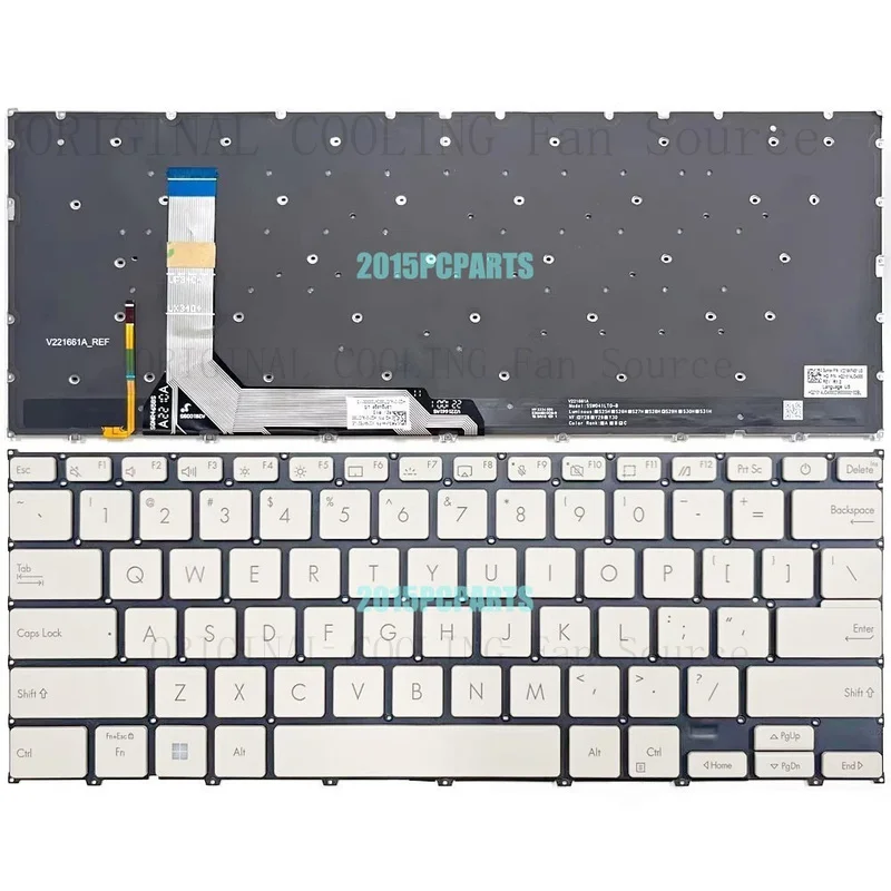 R+  New FOR Asus Zenbook 14X OLED Q410 Q410VA Q420 Q420VA Keyboard Backit US