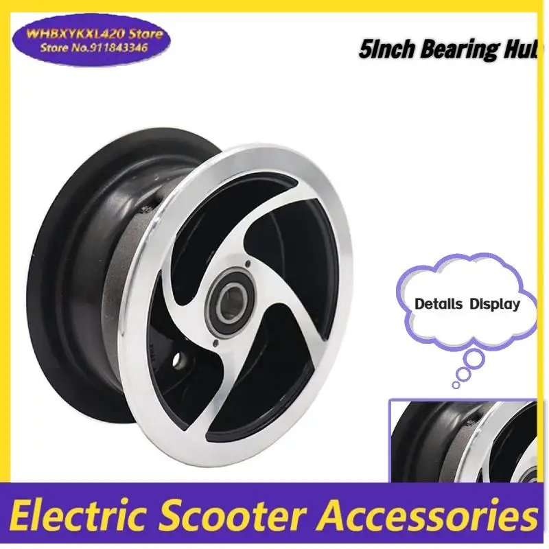 

5 Inch Keyway Rims Alloy Bearing Wheel Hub - Fits 4.10/3.50-5 & 4.00-5 Tires for For Xiaomi Gas Scooter, Bike & Mini Beach Car
