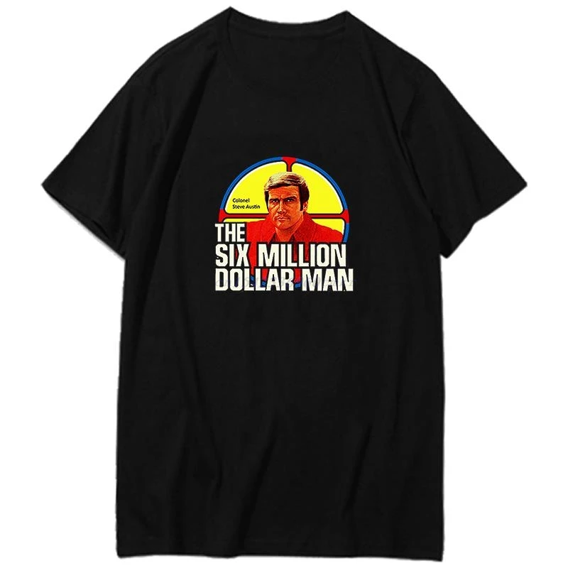 Six Million Dollar Man 70s Tv Show Retro Fashion Graphic T Shirts Summer New Shirts And T-Shirts Cotton Short Sleeve T-Shirts