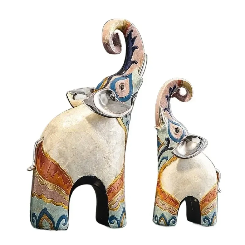 Creative light luxury resin elephant, craft ornament study office bookcase, personalized retro soft