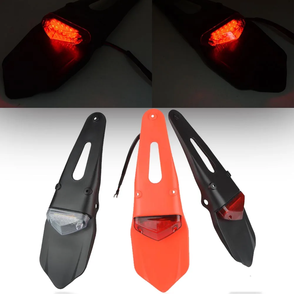 

Universal Dirt Bike Rear Fender Brake LED Stop Tail Light For KAWASAKI KDX 125SR KLX 125 150BF 150S 450R KX 65 80 85 125 250F