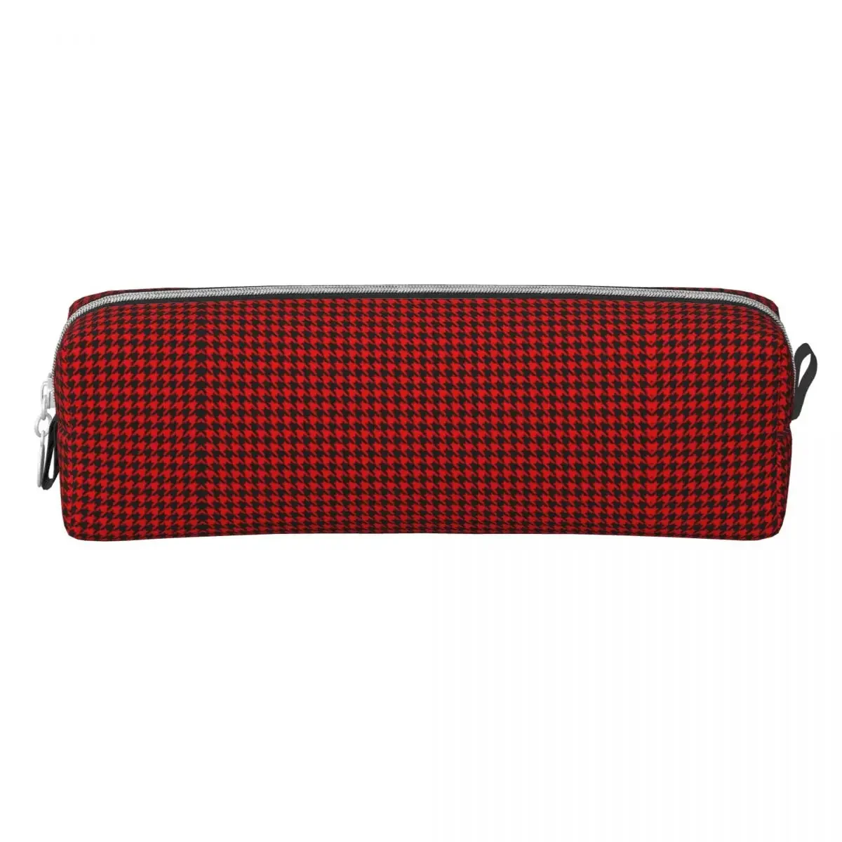 Houndstooth Print Pencil Case Red And Black Girls Boys Aesthetic Pencil Pouch Printed School Pencil Cases Stationery Gift Idea