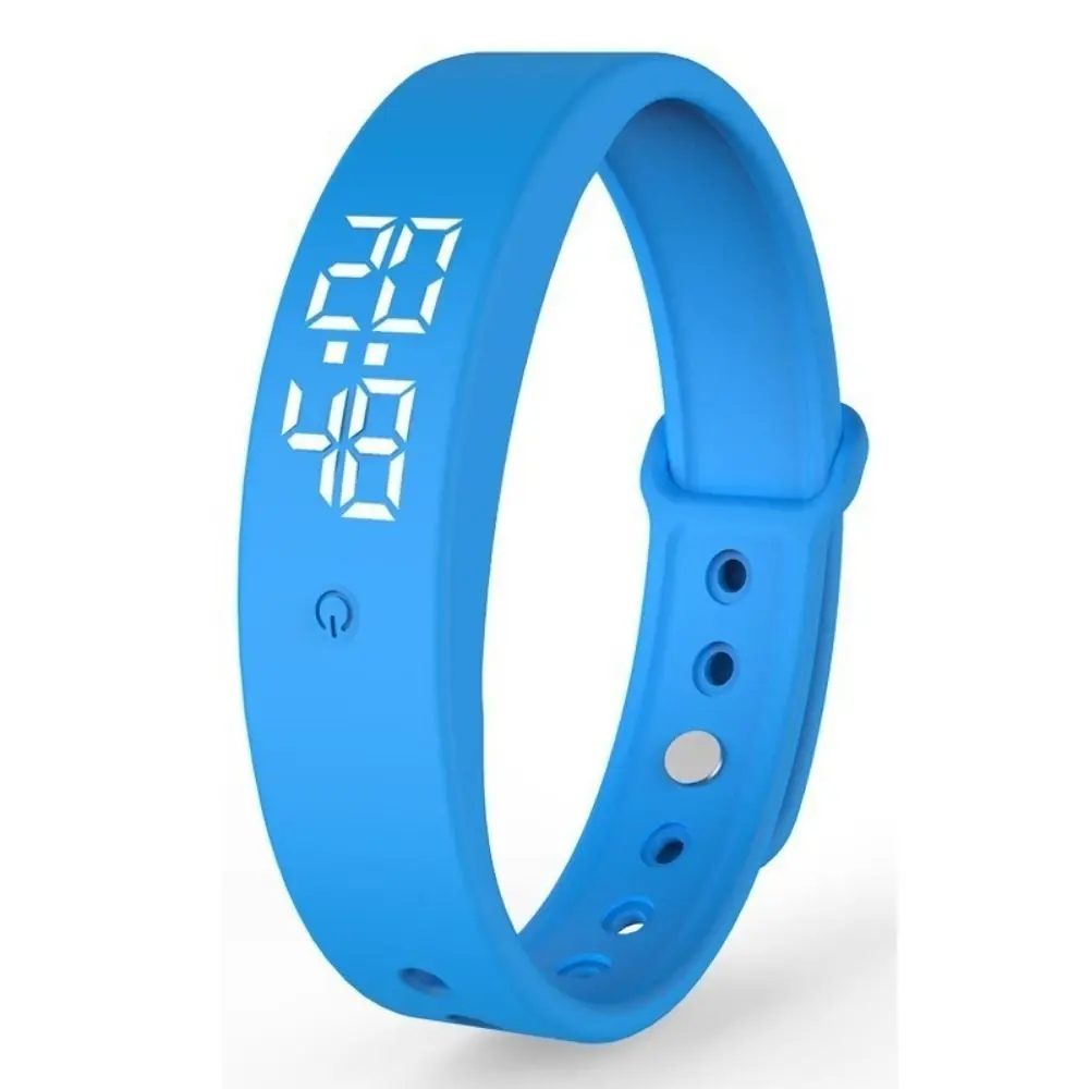 Waterproof Vibrating Alarm Wristband Vibration Wake-Up Vibration Alarm Silent Wristband LED Screen Body Temperature Monitor