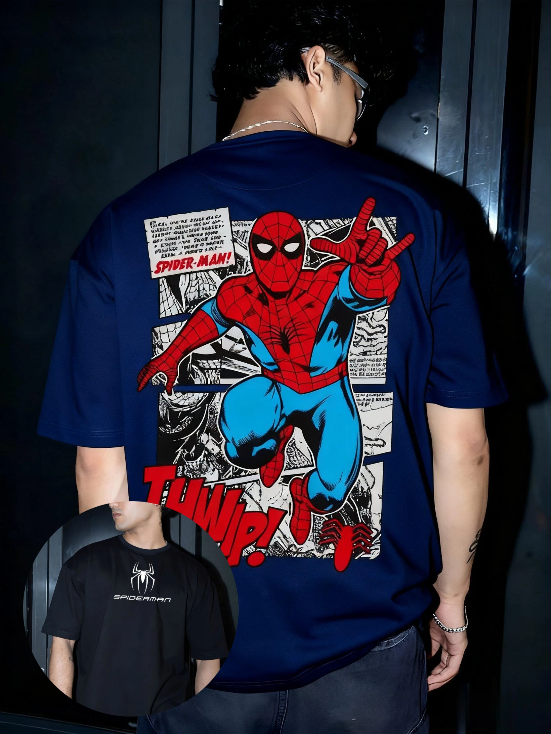 

Футболка с рисунком Человека-паука Marvel для мужчин и женщин, повседневные топы большого размера с короткими рукавами, уличная одежда, винтажная футболка с принтом супергероев и комиксами