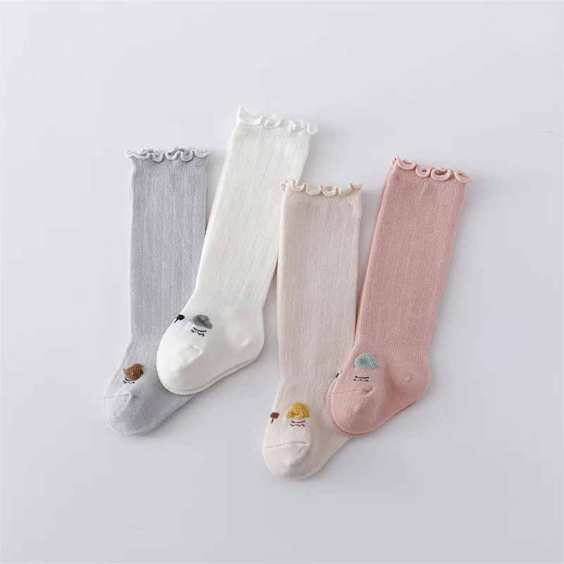 Lawadka Newborn Baby Girl Boy Socks Cotton Toddler Socks For Girls Boys Casual Knee High Infant\'s Long Sock Spring Age For 0-36M