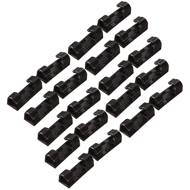 dados autoadesivo, linha fio, 20 peças, clipes universais para casa, escritório, organizador