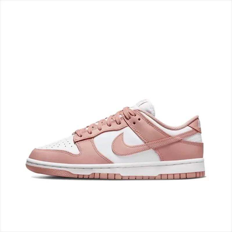 Nike Dunk Low Pink White Fashion Casual Women Board Shoes Flat Sports Sneakers Women Rose Whisper DD1503-118