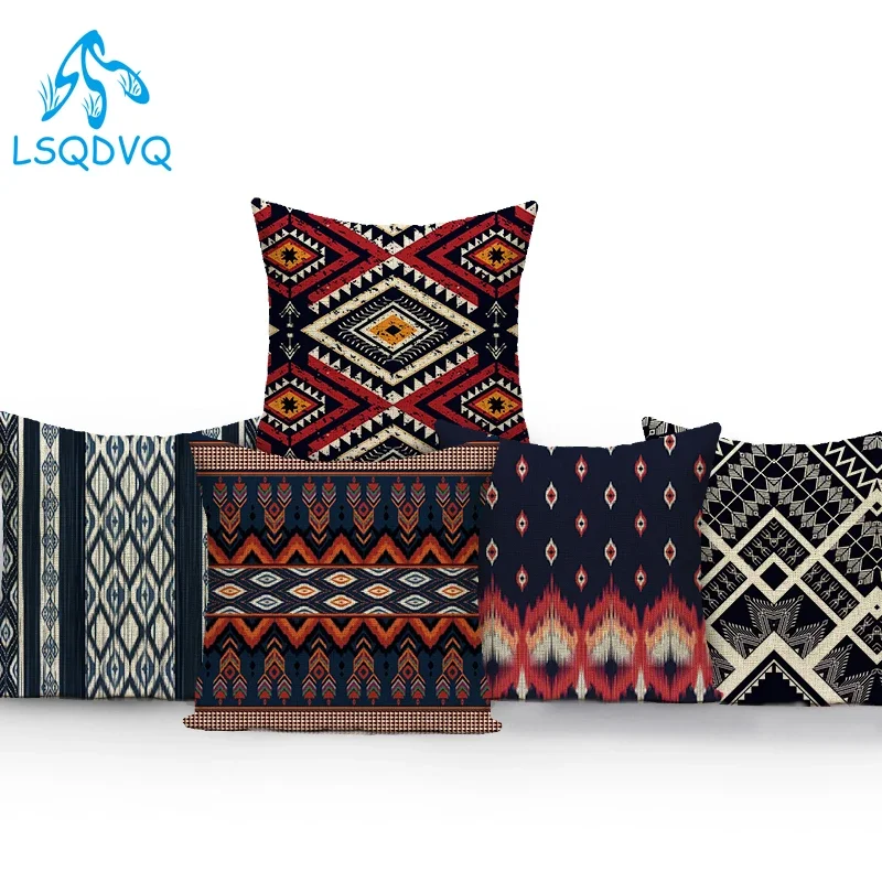 Colorful Boho Abstract Geometry Mandala Geometric Sofa Home Decrative Pillows Cushion Cover Case for Living Room Pillowcase