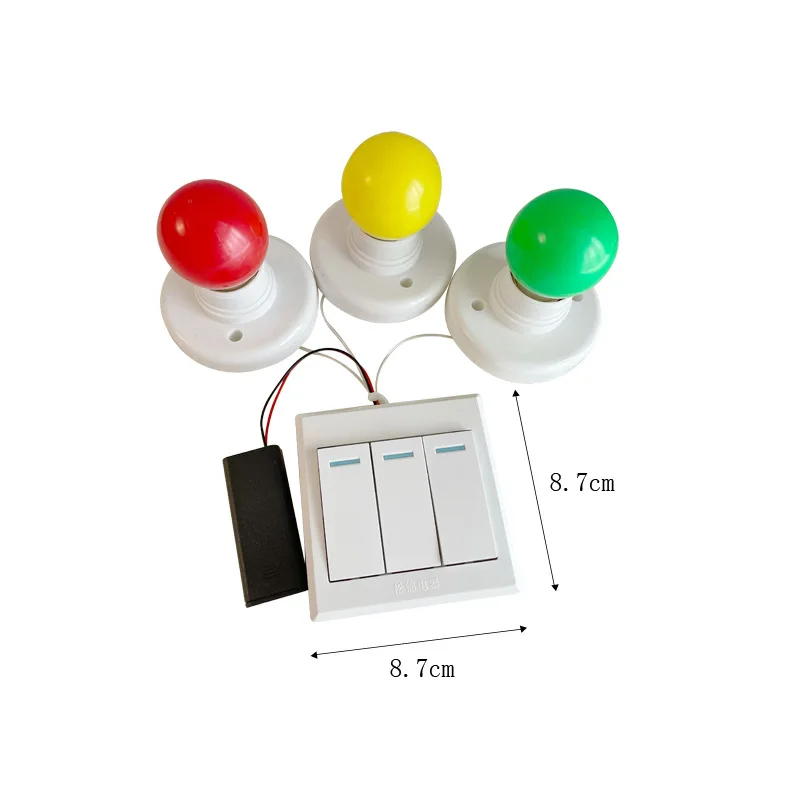 Beschäftigt Bord DIY Zubehör Lampen Türklingel Montessori Lehrmittel Hands-on Fähigkeit Sound Farbe Anerkennung Kinder Holz Spielzeug