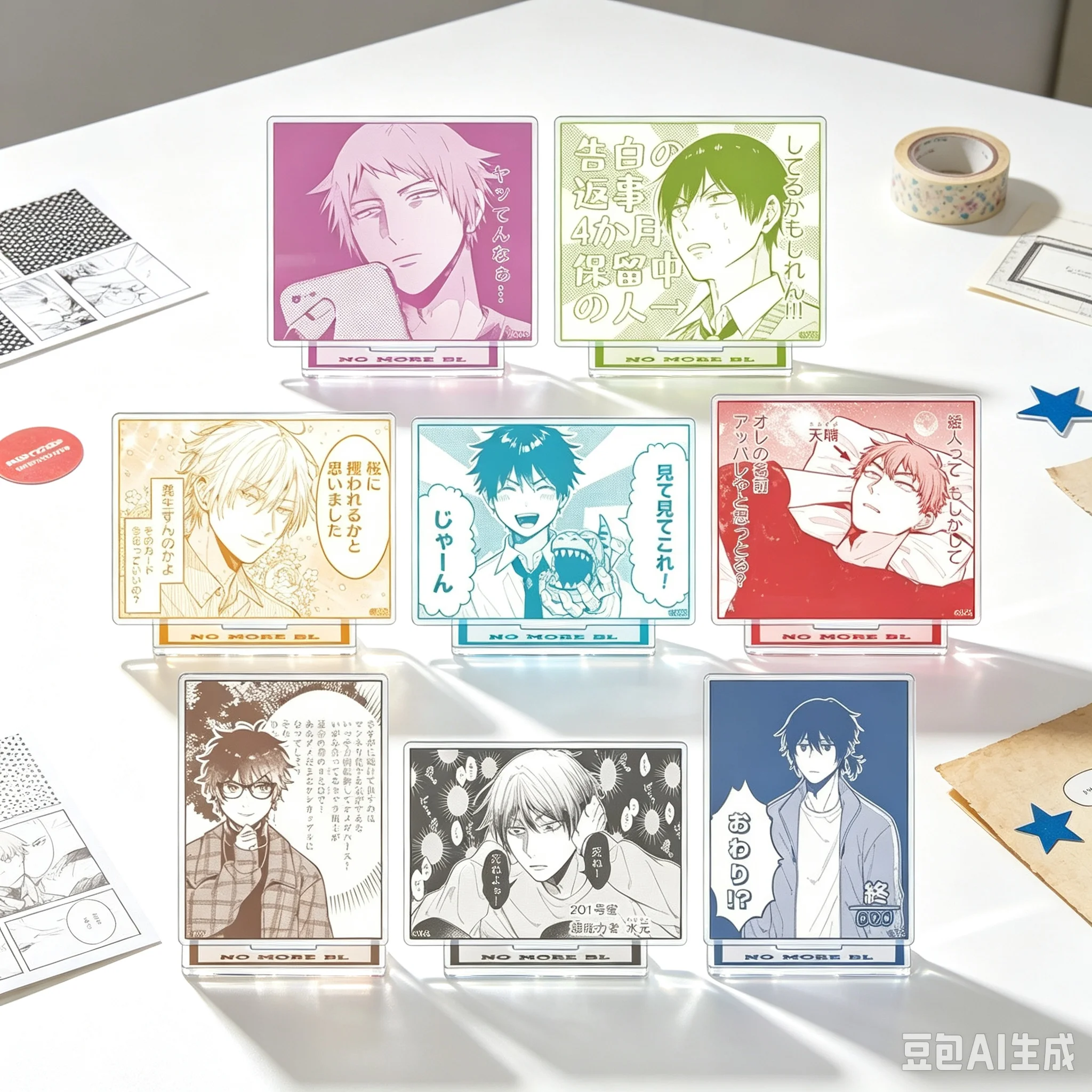 Anime A Man Who Defies The World Of BL Acrylic Stand Modlel Desktop Decoration Game Collectible Ornament Gift For Fans Keychain