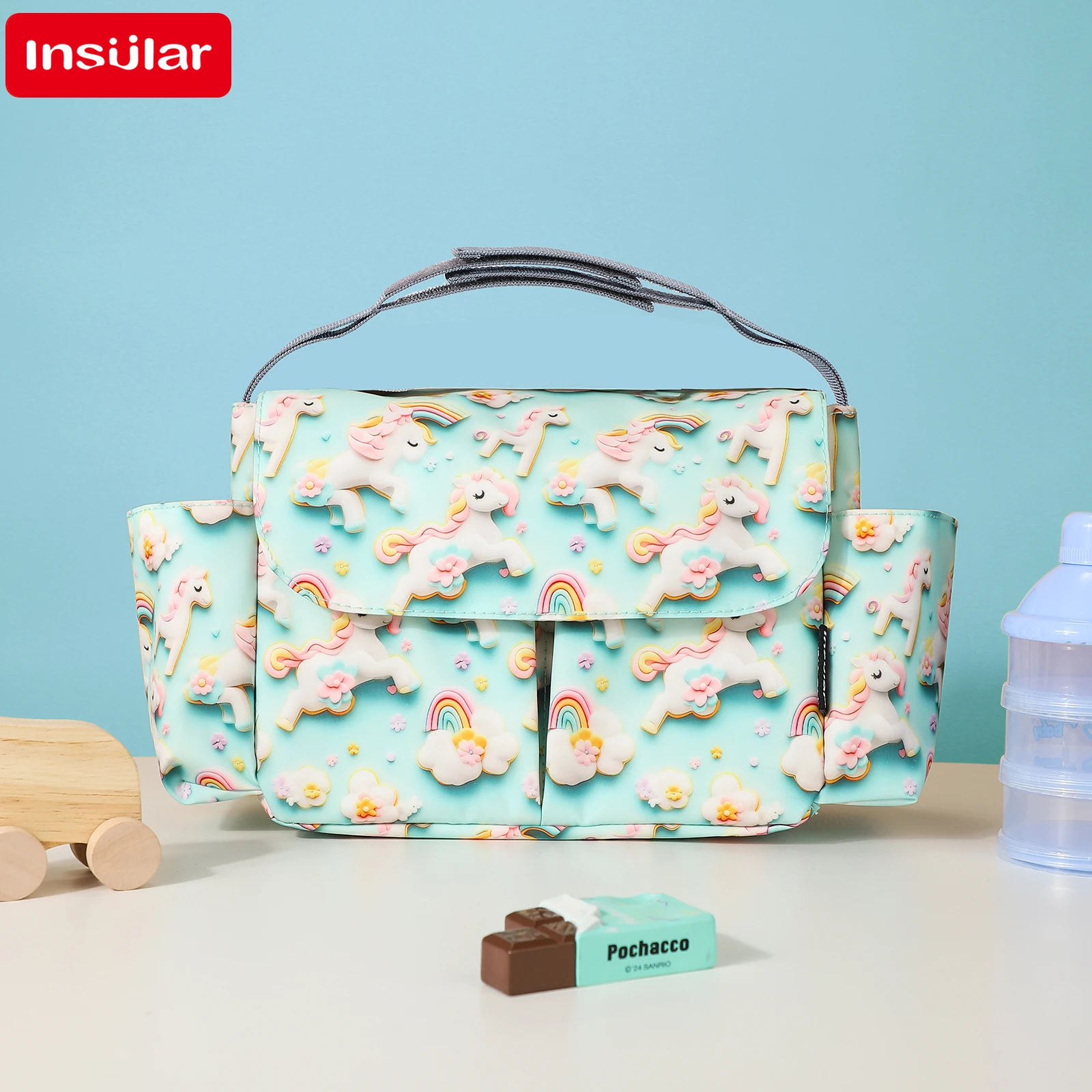 

INSULAR сумки для детских колясок большой емкости сумка для подгузников для мам многофункциональная дорожная сумка для подгузников для беременных и кормящих подвесная сумка для хранения