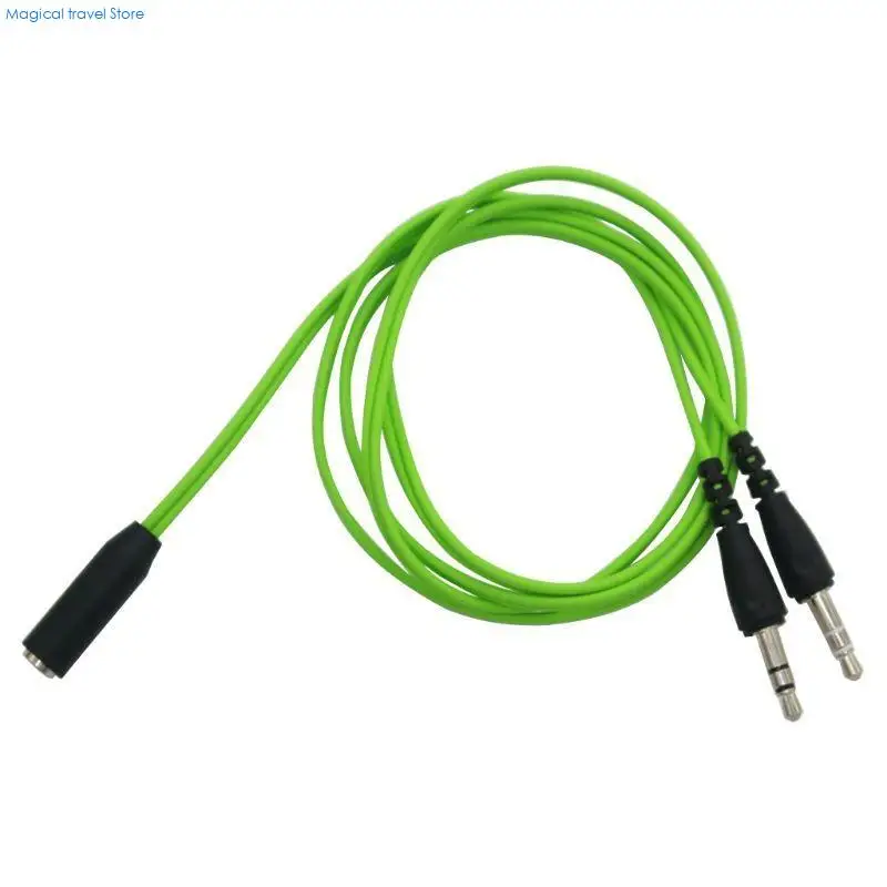 N2UB Dual 3.5mm Plug Design Earphone Cable TPE Wires Perfect for Compatible Equipments Repairing Parts