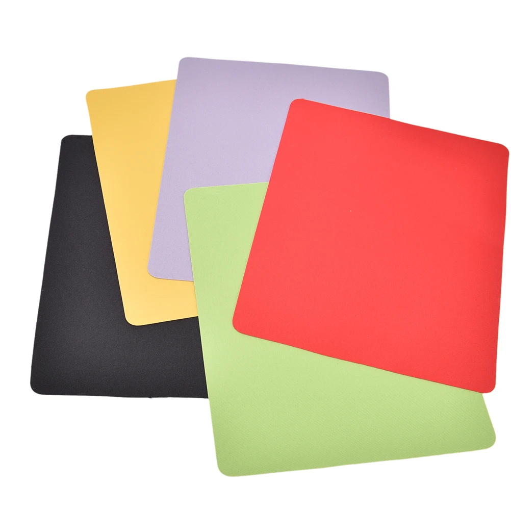 Simple Solid Color PU Leather Mouse Mat Anti-slip Waterproof  21.5*17.5cm Mouse Pad School Supplies Office Accessories Desk Set