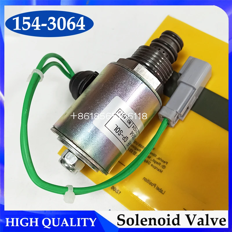 

154-3064 High Quality Solenoid Valve for 120H 160K Loader Solenoid 1543064 Construction Machinery Parts