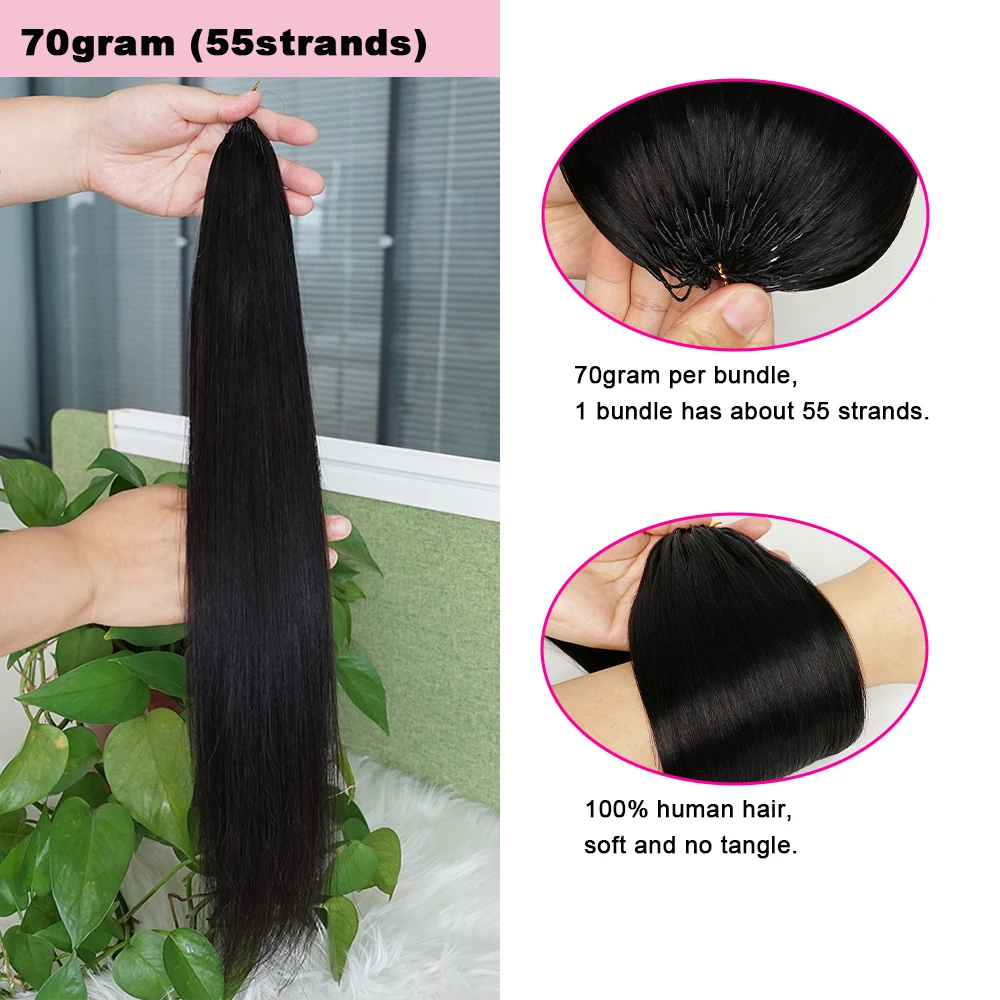 Kisshair Silky Straight Miracle Knots Bulk Hair for Braiding 100% Burmese Human Hair Extension Feather Crochet Human Hair No Tangle No Wefts Natural Black Color 70gram Hair Bundles Pre-grouped Strands