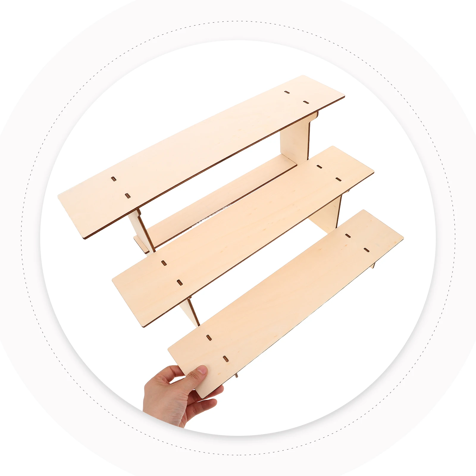 

Wooden Display Stand Earring Holder Jewelry Storage Solution Material Necklace Stand Tabletop Rack Office Organization
