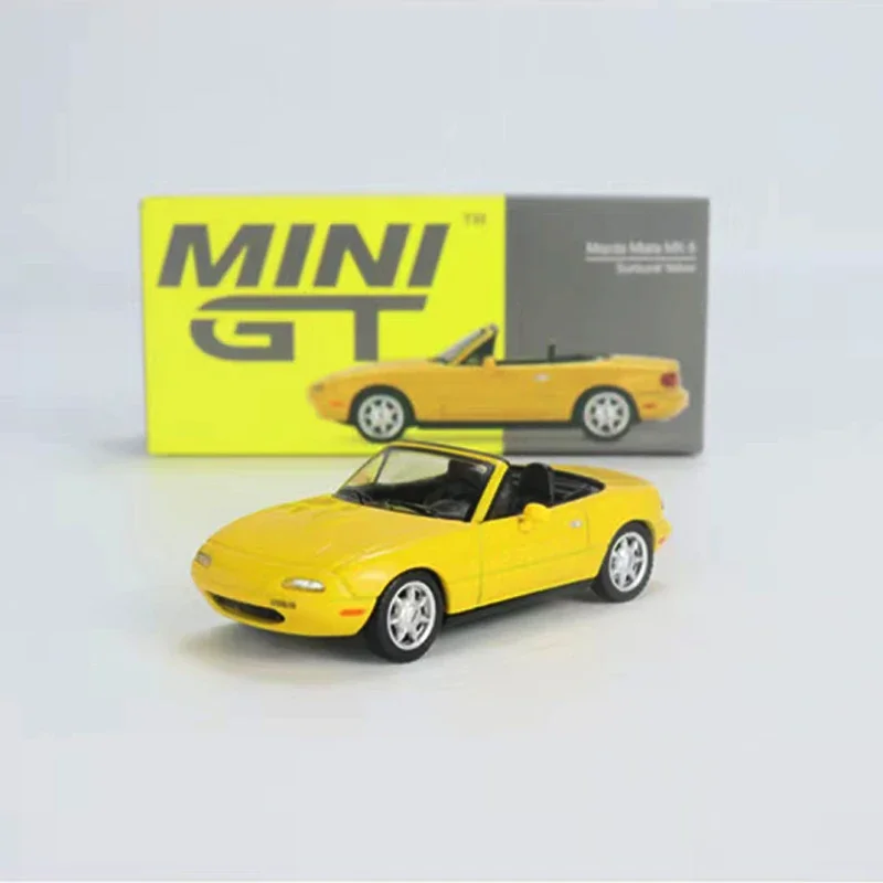 MINI GT 1:64 Model Car Miata MX-5 (NA) Alloy Die-Cast Vehicle Display-Sunburst Yellow MGT00392-LHD