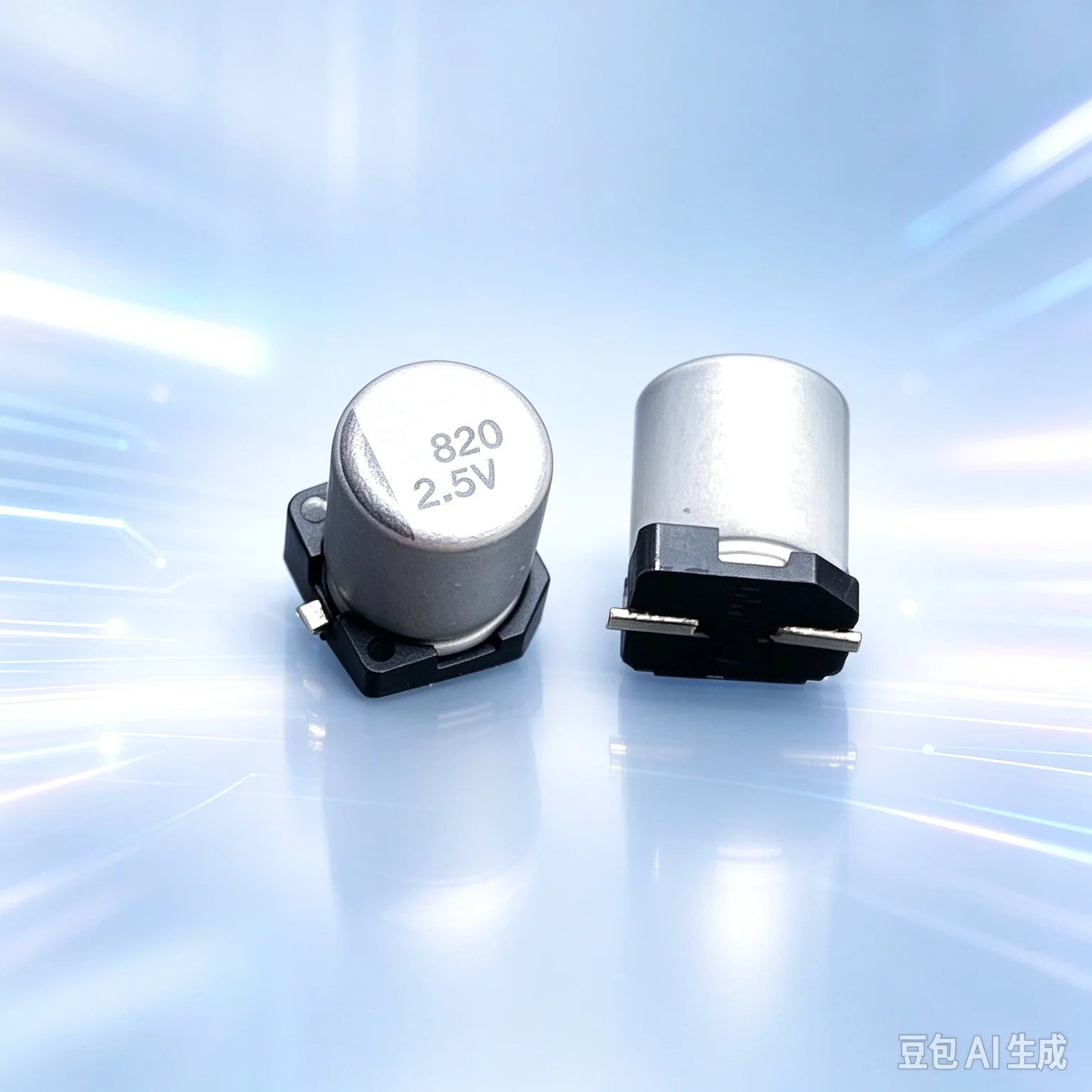 premium-for-yubang-820uf-25v-black-high-temp-smd-solid-capacitor-low-esr-200pcs