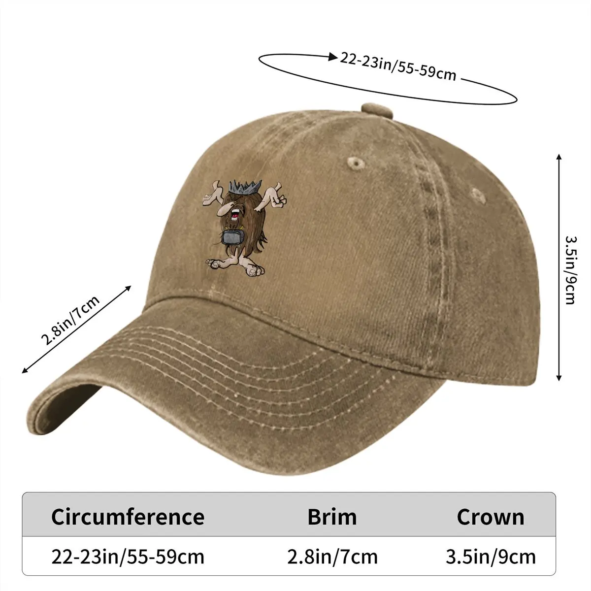 Captain Caveman Cartoon Multicolor Hat Peaked Women's Cap Cave Dude Ruler Personalized Visor Protection Hats