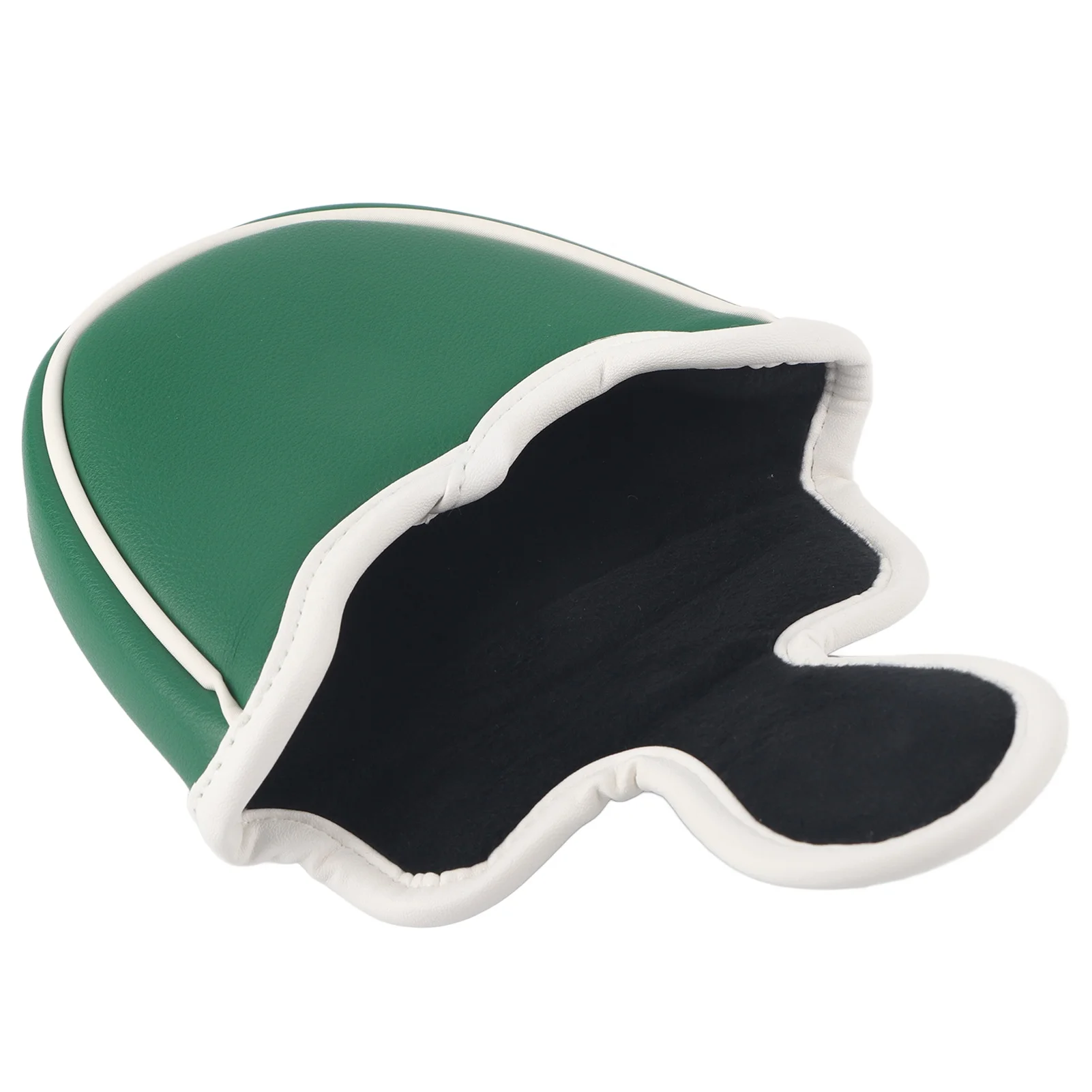 Golf Putter Cover Green Embroidered Cue Protection Cover Semicircle Putter Cover