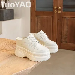 11cm Microfiber Patent Leather Platform Wedge Ladies Sneakers Pumps Summer Slipper Fashion Women ROME Sandals 2024 Shoes