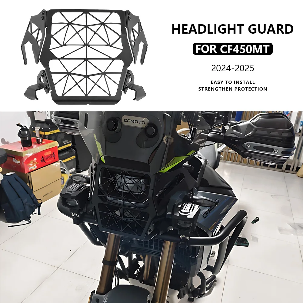 

FOR CFMOTO CF450MT 2024-2025 Motorcycle Accessories Headlight Grille Protector Light Cover Protective Guard