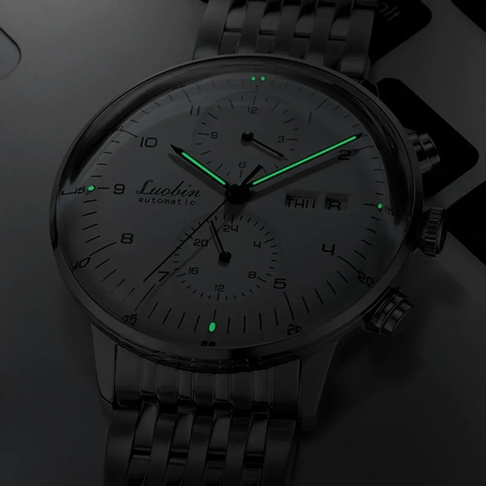 Orologi meccanici di moda da uomo orologio da polso automatico da lavoro orologio da polso luminoso in acciaio inossidabile Reojes De Hombre nuovo 2023