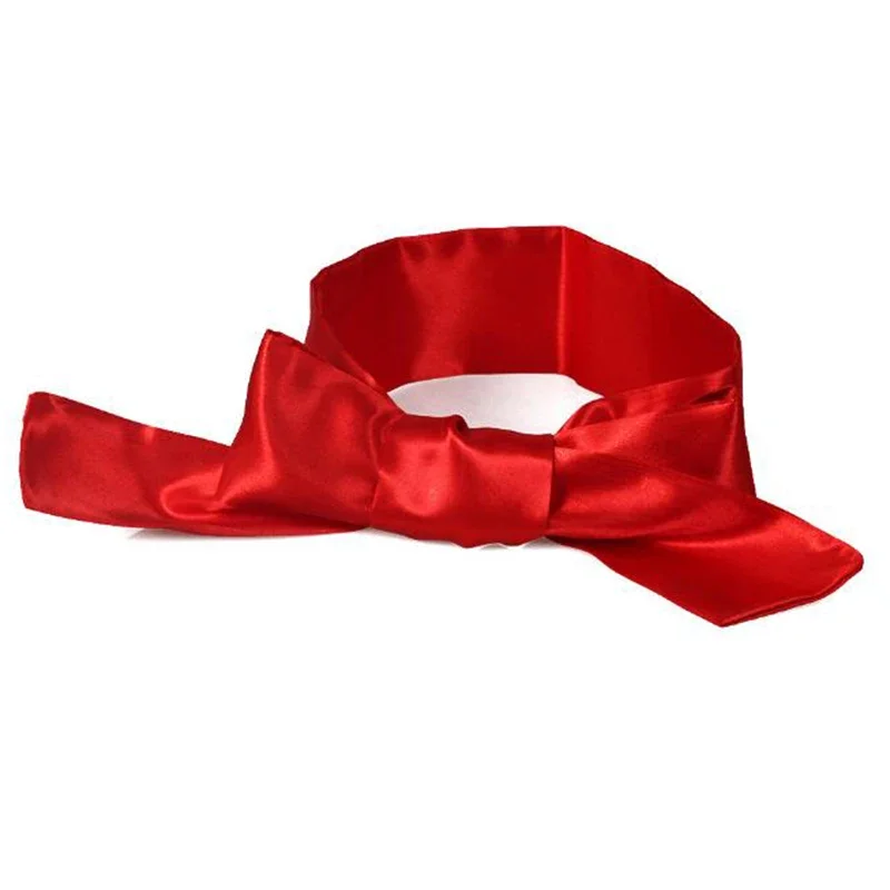 Soft Sleep Eyeshade Satin Ribbon Bandage On Eyes Sex Breathable Cover Eye Patch Belt Blindfold Sexy Exotic Lingerie Accessories