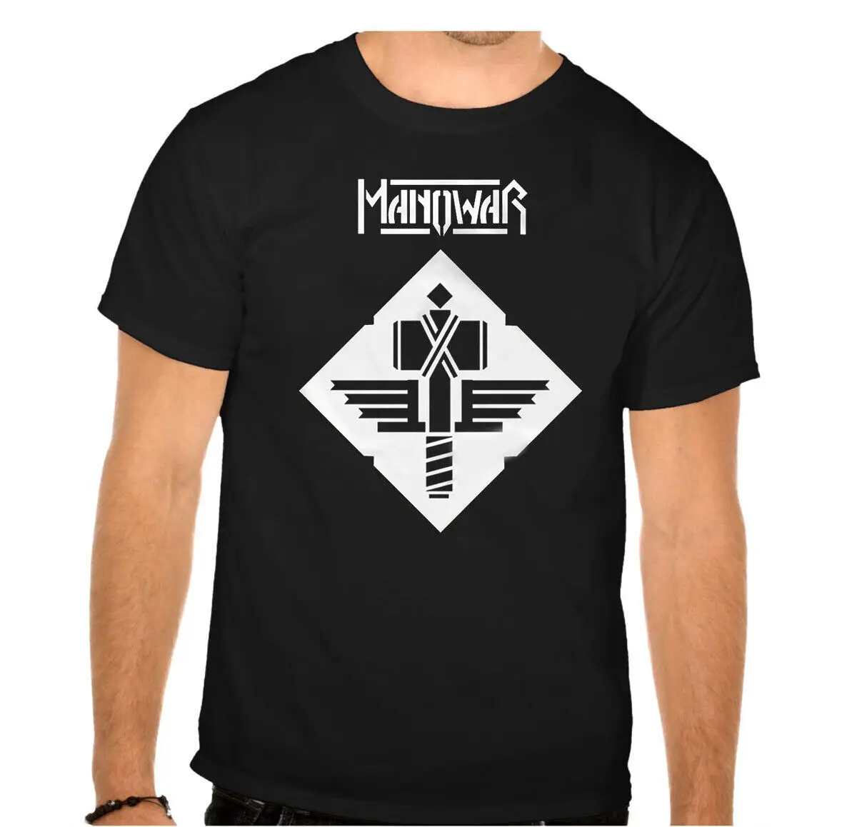 MANOWAR Rock Band Rock Music Legends Black T-Shirt -925-