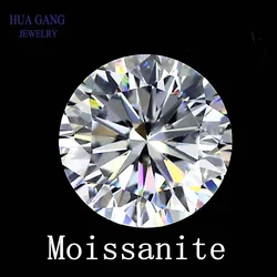 10 Hearts And 10 Arrow Cut Moissanite 0.5ct 1.0ct 2.0 Carat D Color VVS Round Cut Lab Grown Loose Moissanite Stone Test Positive