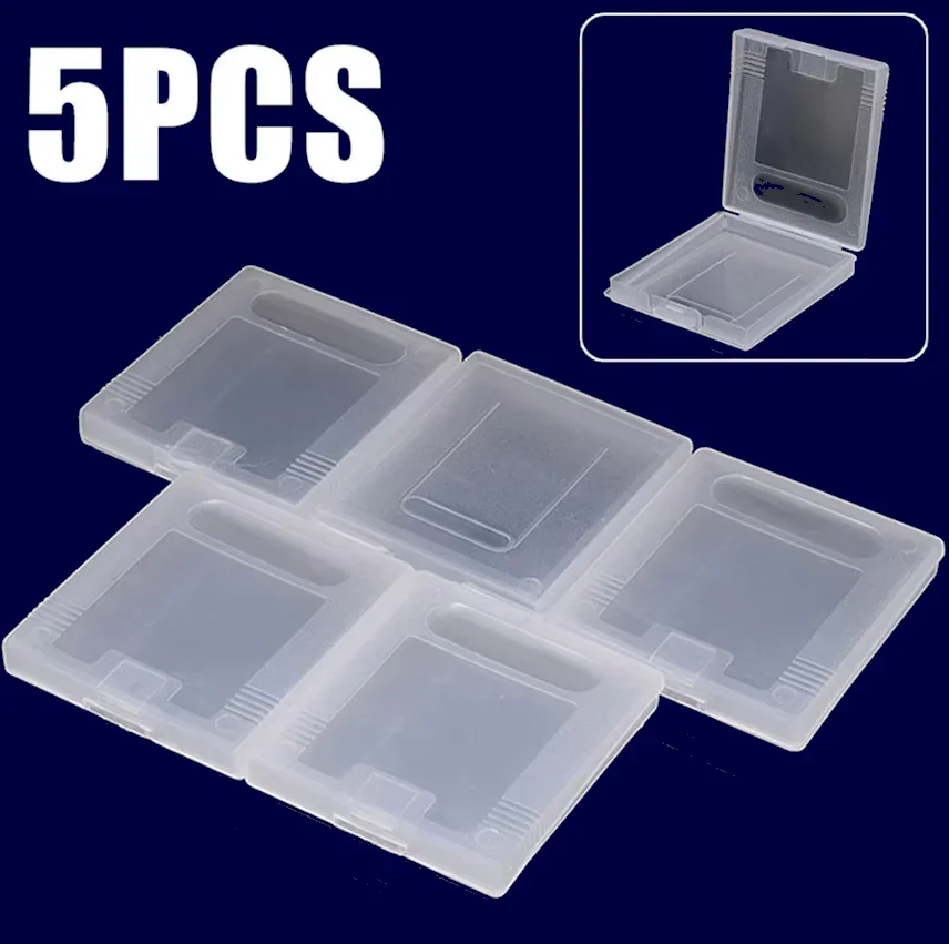 5Pcs Plastic Game Card Cartridge Cases Protective Game Cartridge Case Box Game Card Case for Nintendo Game Boy Color GBC
