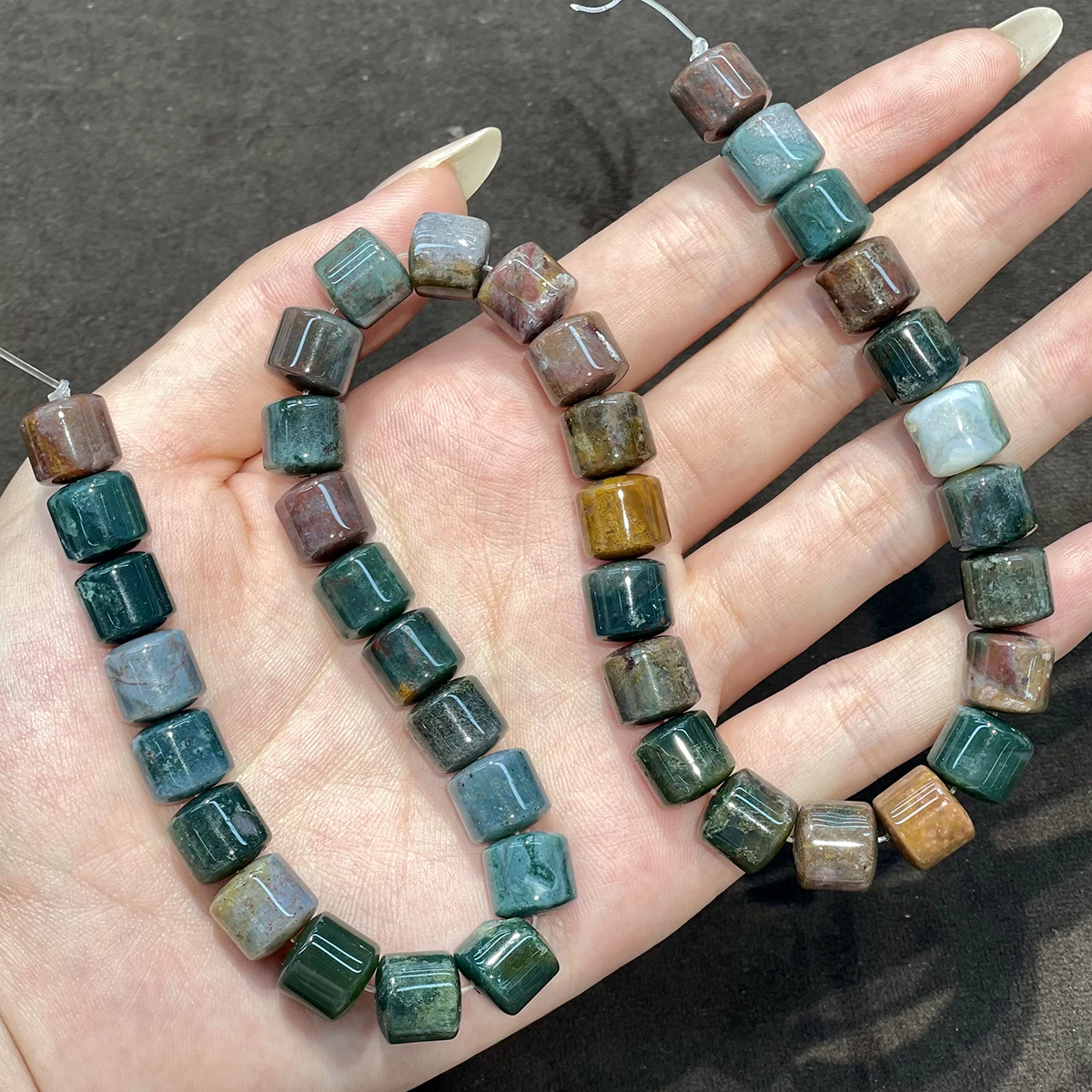 40 Stück 10mm Halbfertige Fassförmige Perlen Natürliche Kristallperlen für Schmuckherstellung DIY Halsketten Armbänder und Accessoires – Detail 6