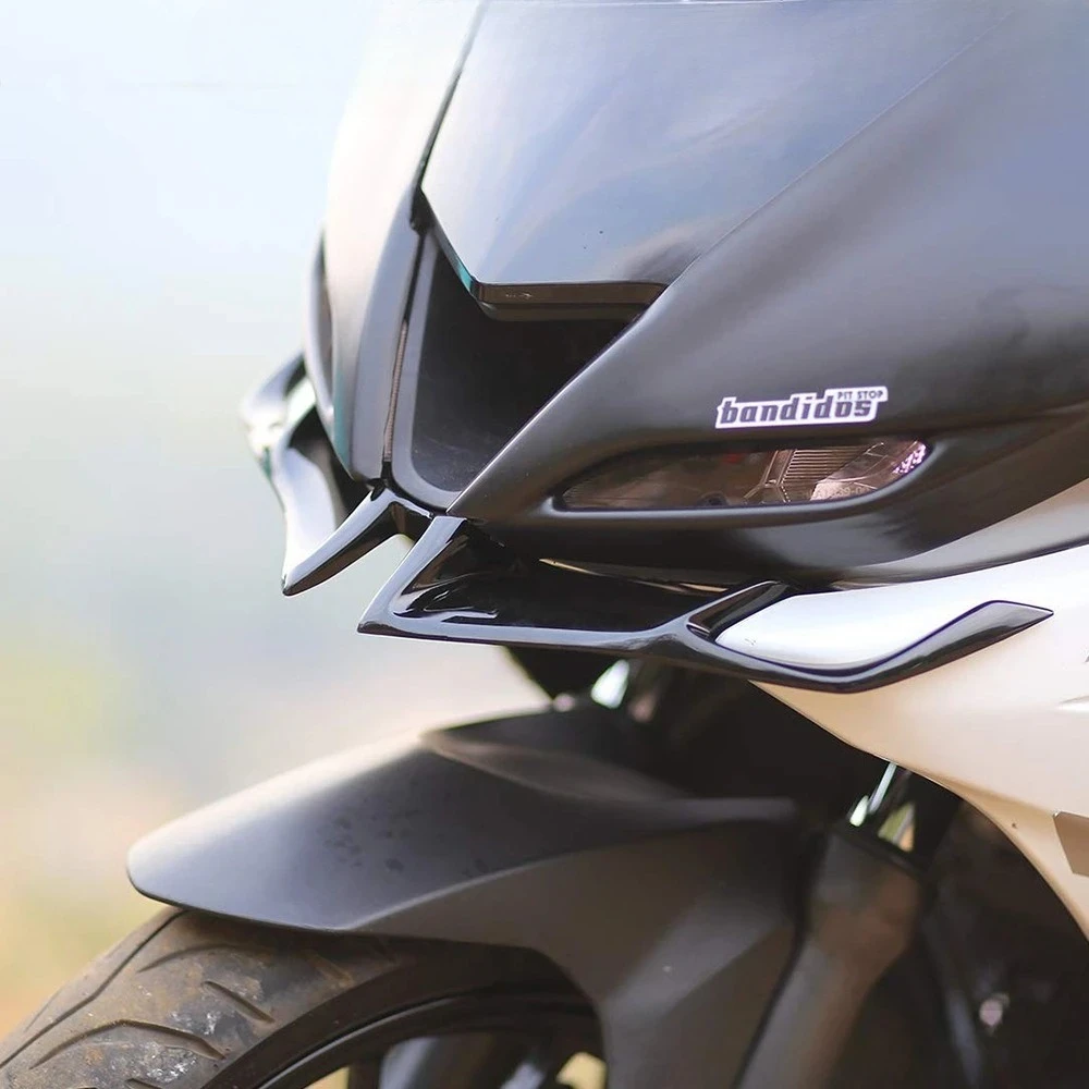 For YAMAHA R15 V3 2017-2024  Motorcycle front fairing beak fixed wing aerodynamic protective cover ABS Accessories 2022 2023