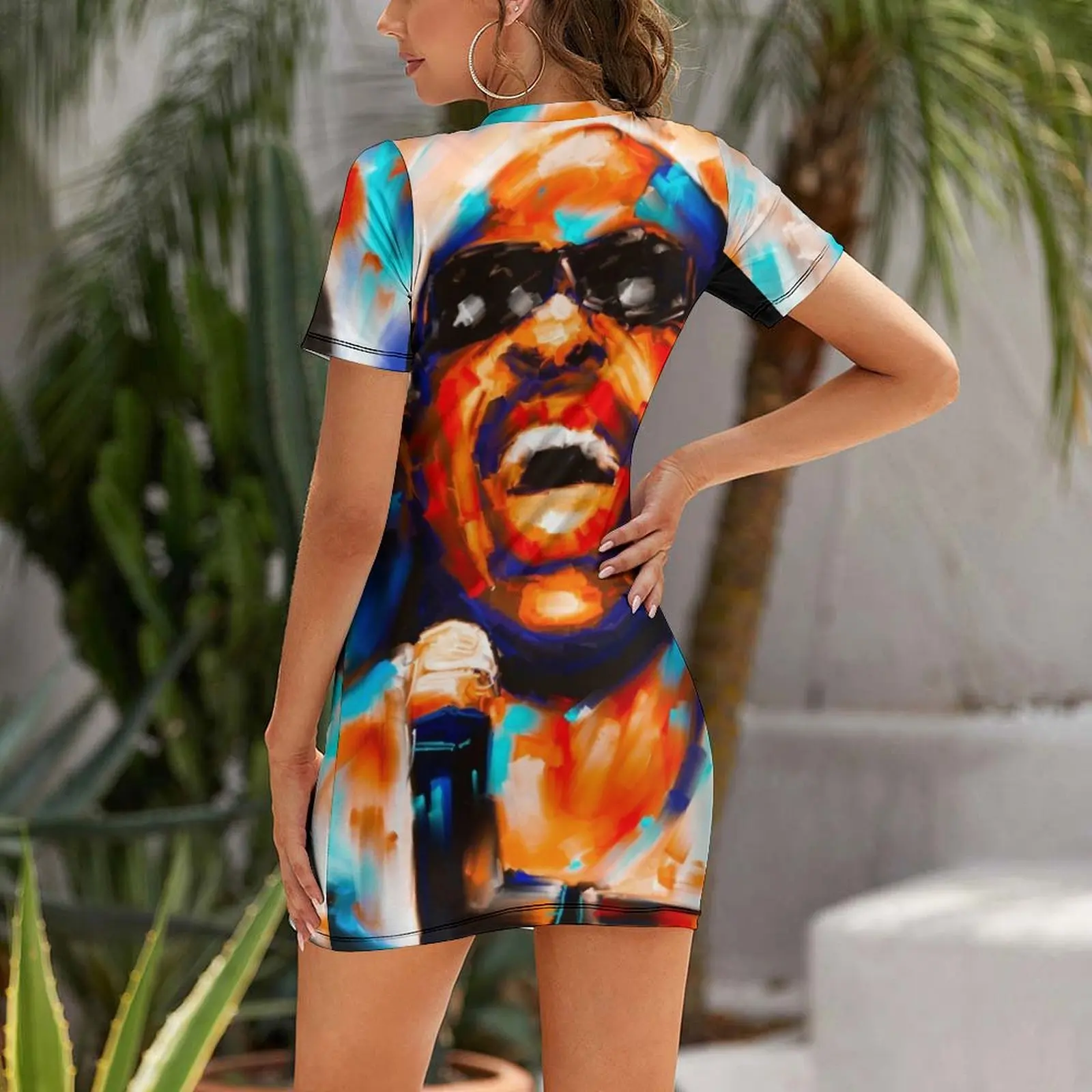 Stevie Wonder portrait Short Sleeved Dress Womens dresses dress dresses women's summer dress 2024 Dresses for wedding party