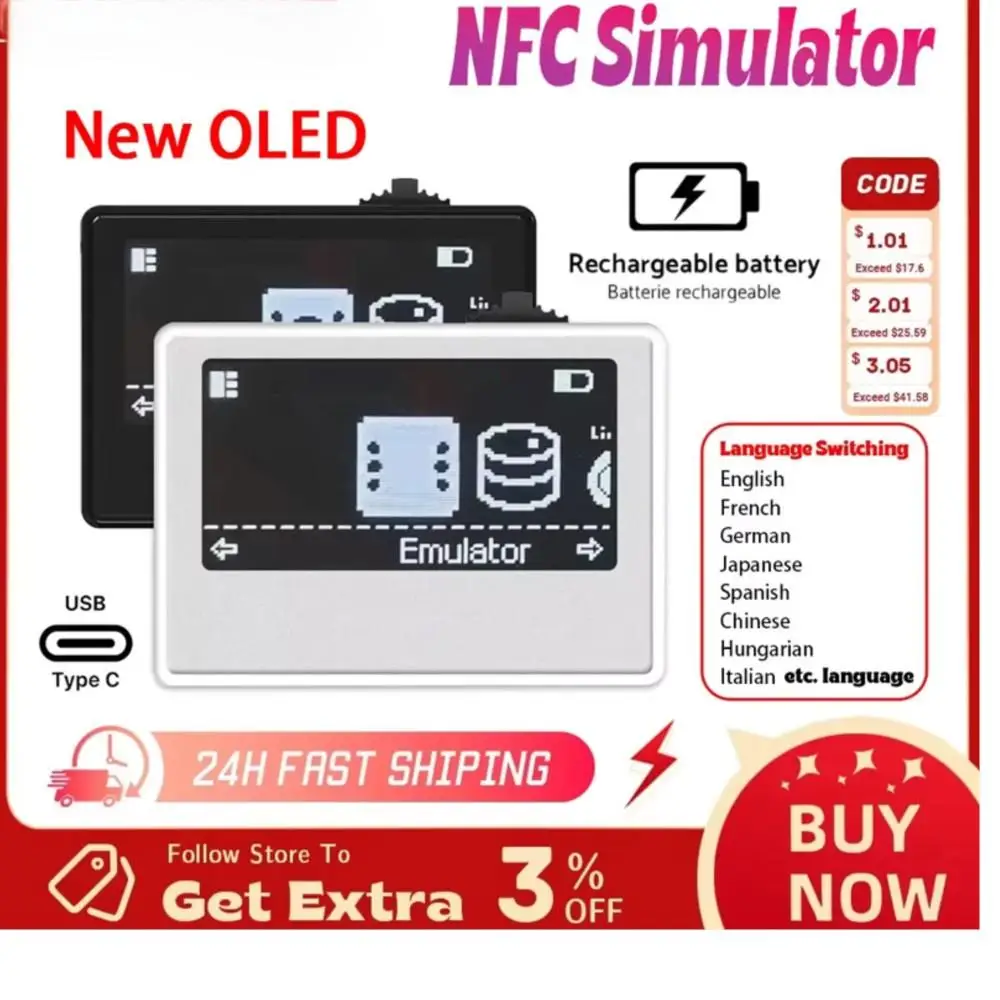 New Smart NFC Pixl.js Emulator for Switch/Switch2 NS Wii U 3DS OLED HD Smart Simulator Bluetooth-Compatible Gaming Accessory