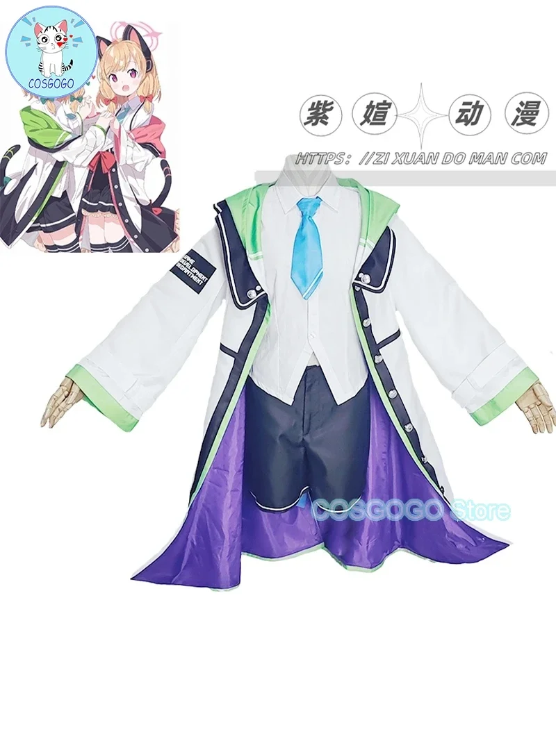 COSGOGO [Customized] Blue Archive Saiba Midori Cosplay Costume Halloween Game Suit Lovely Outfits Jacket Coat Women Men