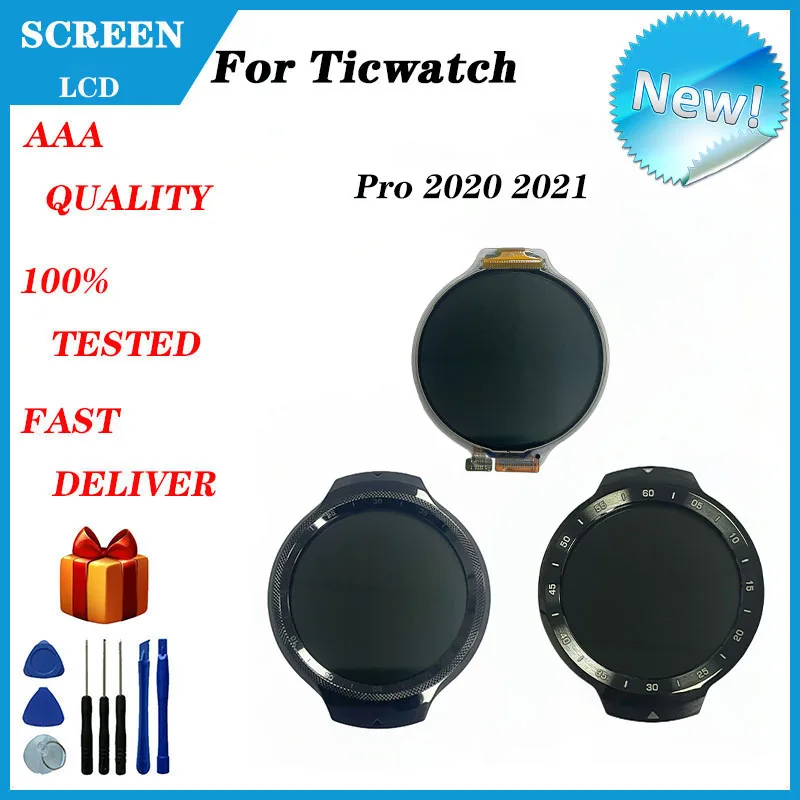 

For Ticwatch Pro 2020 2021 Amoled LCD Smart Watch Display Touch Panel Digitizer Repair And Replacement Of Assembly Components