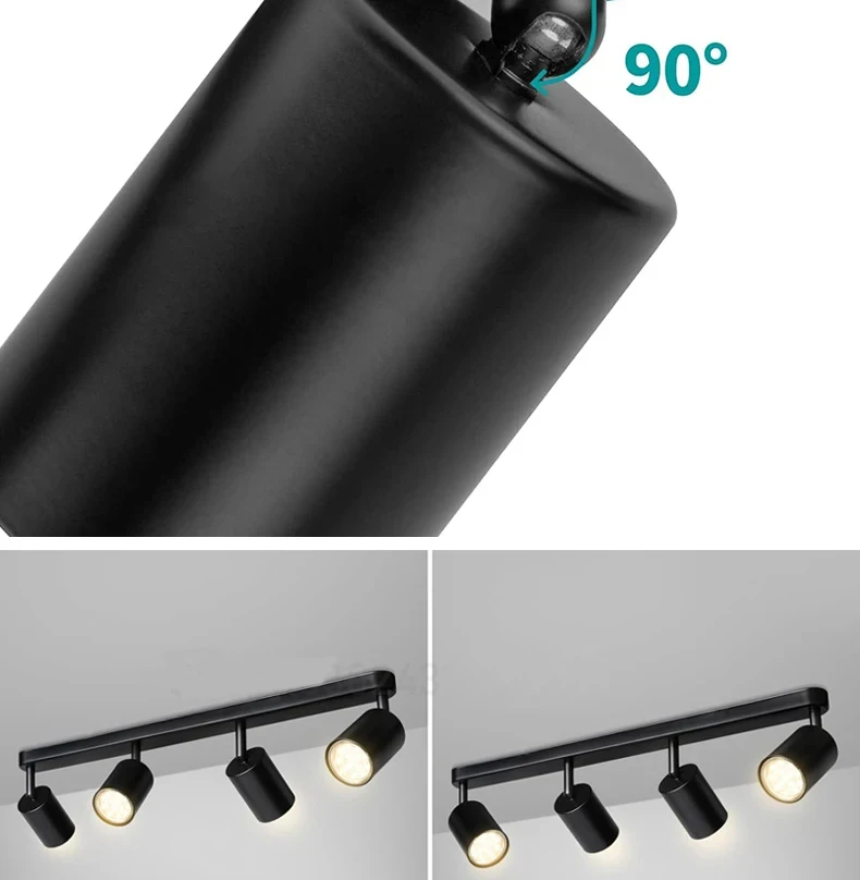 Imagem -05 - Refletor Led Regulável para Fundo de Loja de Roupas Holofote de Parede Luz de Trilha Superfície Montada Teto Gu10 7w 12w ac 220