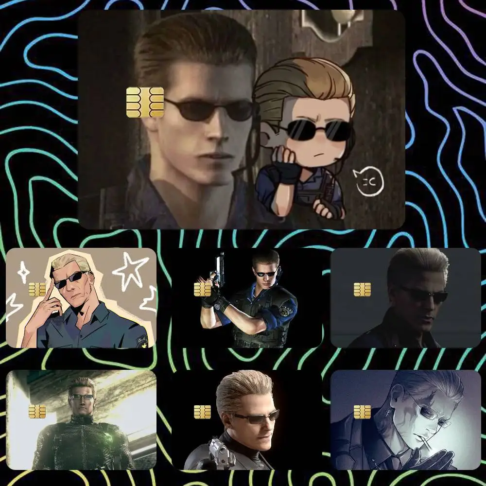 Resident Evil  Albert Wesker   Sticker Film Tape Skin for Credit Card Debit Card Waterproof Stickers