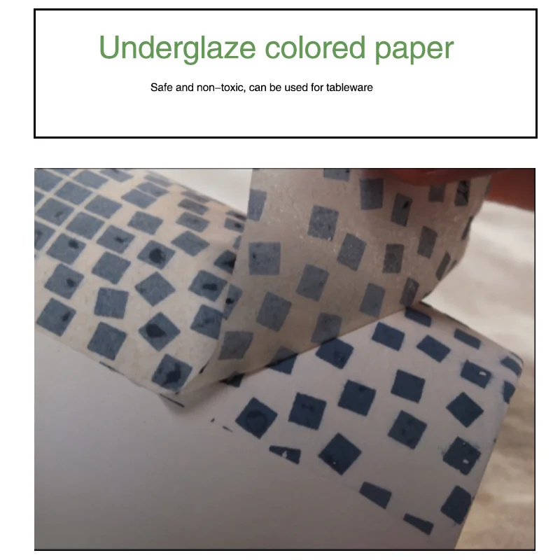 

1pc Pottery Clay Transfer Paper Underglaze Colored Flower Paper Blue and White Porcelain High Temperature Decal Paper Easy decal