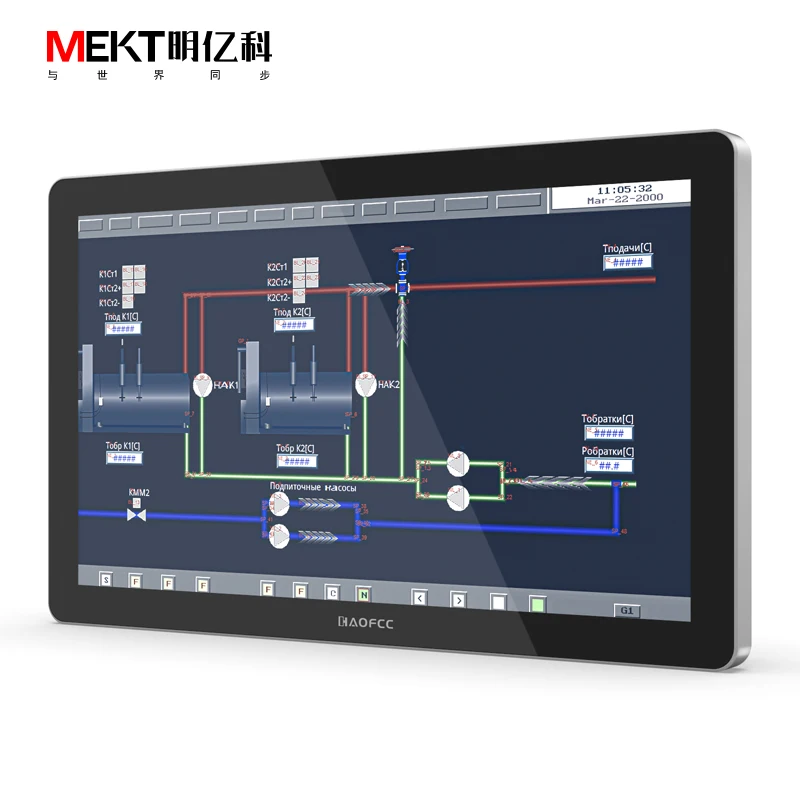 Mekt 18.5/15.6 Inch Industriële Wandmontage Capacitieve Touch Alles-In-Één I3i5i7-11 Generatie Outdoor Hoogglans Embedded Tablet Pc