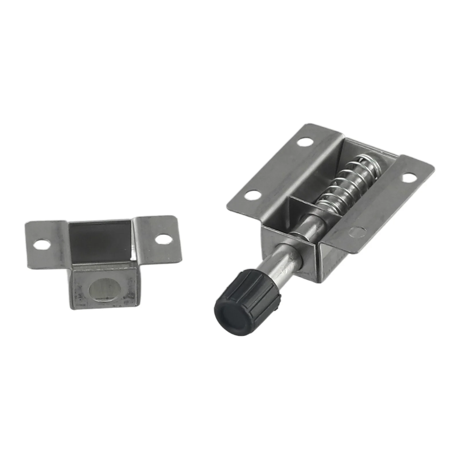 1 Pcs Self-elastic Latch Stainless Steel Silver Doors Latch Sliding Locks Bolt Automatic Spring Latch With Screws