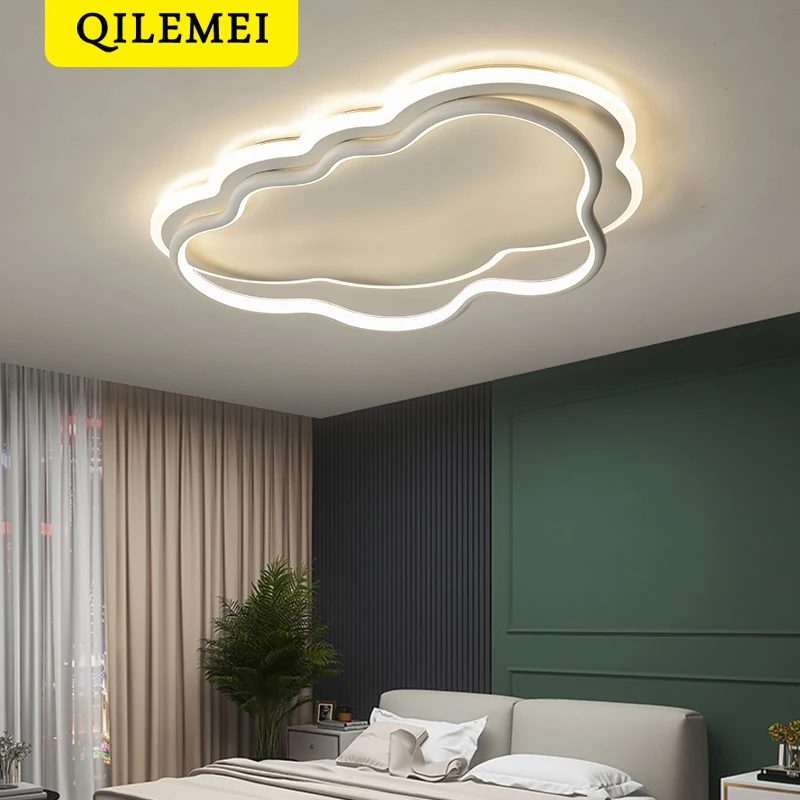 

New Cloud Acrylic Chandelier Indoor Lighting For Child Bedroom Living Room Fixture Luster Lamp Fixtures Dimmbale